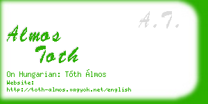 almos toth business card